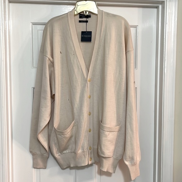 Burberry Extra Fine Merino Wool Golf Sweater Size L - Picture 1 of 11